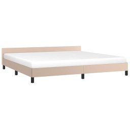 vidaXL Bedframe met hoofdeinde zonder matras Cappuccino 200x200 cm