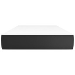 vidaXL Pocketveringmatras medium 90x200x20 cm kunstleer zwart