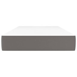 vidaXL Pocketveringmatras medium 90x200x20 cm kunstleer grijs