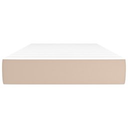 vidaXL Pocketveringmatras medium 90x200x20 cm kunstleer cappuccinokleurig