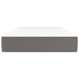 vidaXL Pocketveringmatras medium 100x200x20 cm kunstleer grijs