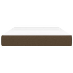 vidaXL Pocketveringmatras medium 120x200x20 cm stof donkerbruin