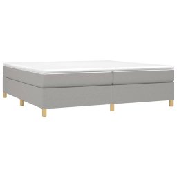 vidaXL Boxspring bed stof lichtgrijs 200x200 cm