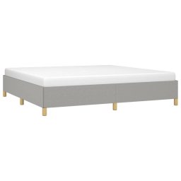 vidaXL Bedframe zonder matras stof lichtgrijs 200x200 cm