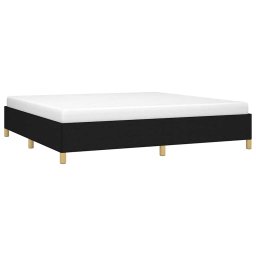 vidaXL Bedframe zonder matras stof zwart 200x200 cm