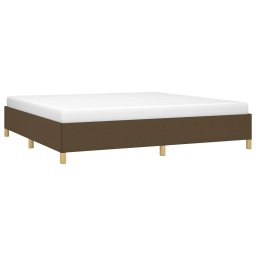 vidaXL Bedframe zonder matras stof donkerbruin 200x200 cm
