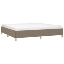 vidaXL Bedframe zonder matras stof taupe 200x200 cm