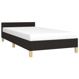 vidaXL Bedframe met hoofdeinde zonder matras 80x200 cm stof zwart