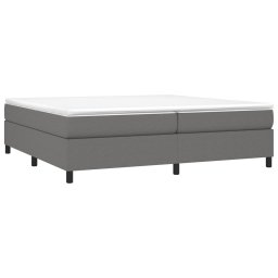 vidaXL Boxspring bed stof donkergrijs 200x200 cm