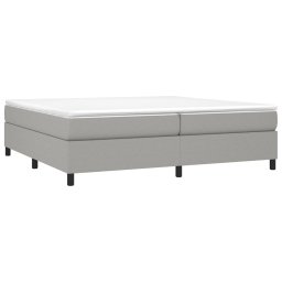 vidaXL Boxspring bed stof lichtgrijs 200x200 cm