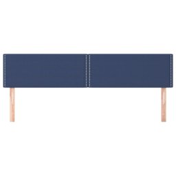 vidaXL Hoofdborden 200x5x78/88 cm stof blauw