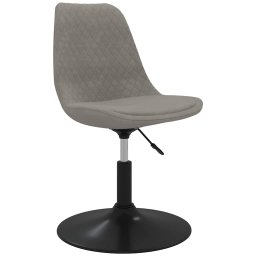 vidaXL Eetkamerstoelen draaibaar 4 st fluweel lichtgrijs