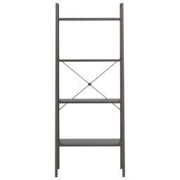 vidaXL Opbergmeubel met 4 schappen 56x35x140 cm zwart