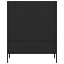 vidaXL Ladekast 80x35x101,5 cm staal zwart