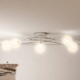 vidaXL Plafondlamp met gaasdraadkapjes 5xG9