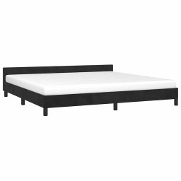 vidaXL Bedframe zonder matras 200x200 cm fluweel zwart