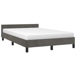 vidaXL Bedframe zonder matras 120x200 cm fluweel donkergrijs