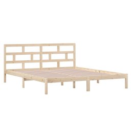 vidaXL Bedframe massief hout 135x190 cm