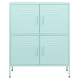 vidaXL Opbergkast 80x35x101,5 cm staal mint
