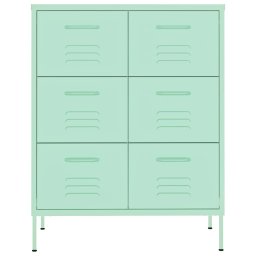 vidaXL Ladekast 80x35x101,5 cm staal mint