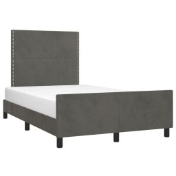 vidaXL Bedframe zonder matras 120x200 cm fluweel donkergrijs