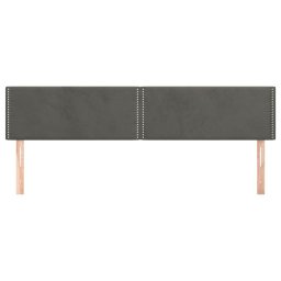 vidaXL Hoofdborden 200x5x78/88 cm fluweel donkergrijs
