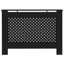 vidaXL Radiatorombouw 112x19x81,5 cm MDF zwart