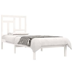 vidaXL Bedframe zonder matras massief grenenhout wit 90x200 cm