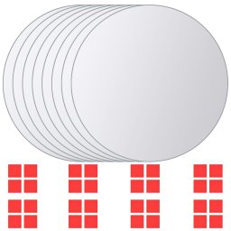 vidaXL 16 st Spiegeltegels rond glas