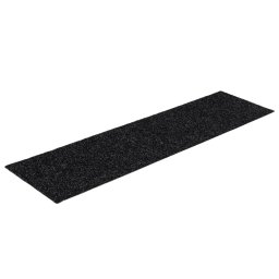 vidaXL Trapmatten Zelfklevend 15 stuks 76x20 cm Zwart Rechthoekig
