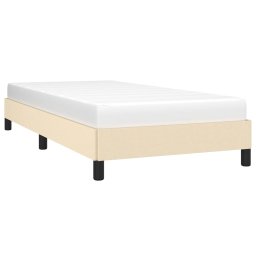 vidaXL Bedframe zonder matras 100x200 cm stof crèmekleurig