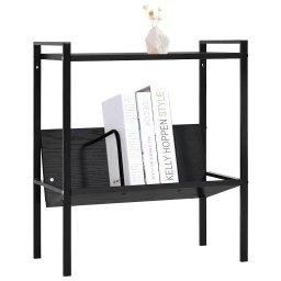 vidaXL Boekenkast met 2 schappen 52x28x59 cm bewerkt hout zwart