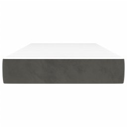 vidaXL Pocketveringmatras medium 100x200x20 cm fluweel donkergrijs
