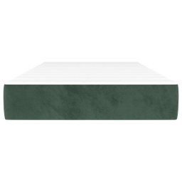 vidaXL Pocketveringmatras medium 100x200x20 cm fluweel donkergroen