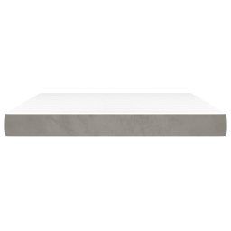 vidaXL Pocketveringmatras medium 160x200x20 cm fluweel lichtgrijs