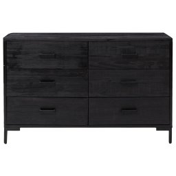 vidaXL Dressoir 110x35x70 cm massief grenenhout zwart