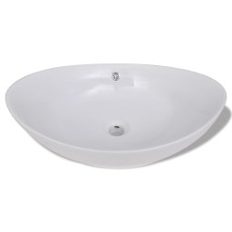 vidaXL Keramische wastafel ovaal 59 x 38,5 cm