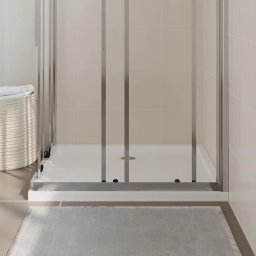 vidaXL Douchebak rechthoekig 80x90 cm ABS wit