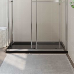 vidaXL Douchebak rechthoekig 70x120 cm ABS zwart