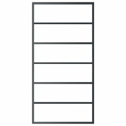 vidaXL Schuifdeur 102x205 cm ESG-glas en aluminium zwart