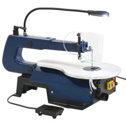 vidaXL Figuurzaagmachine elektrisch met voetpedaal en LED-lampje 125 W