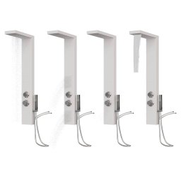 vidaXL Douchepaneelsysteem aluminium wit