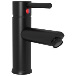 vidaXL Wastafelkraan 130x176 mm zwart