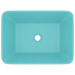 vidaXL Wastafel 41x30x12 cm keramiek mat lichtgroen
