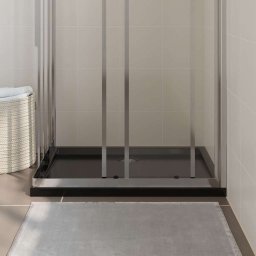vidaXL Douchebak rechthoekig 70x90 cm ABS zwart