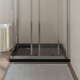 vidaXL Douchebak vierkant 80x80 cm ABS zwart