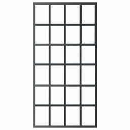 vidaXL Schuifdeur 102x205 cm ESG-glas en aluminium zwart