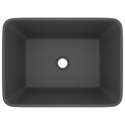 vidaXL Wastafel 41x30x12 cm keramiek mat donkergrijs