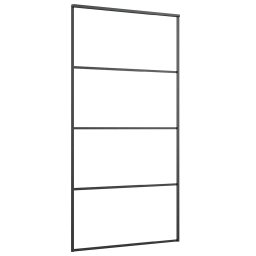 vidaXL Schuifdeur 102,5x205 cm mat ESG-glas en aluminium zwart