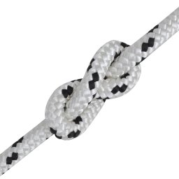 vidaXL Boottouw gevlochten 10 mm 250 m polyester wit